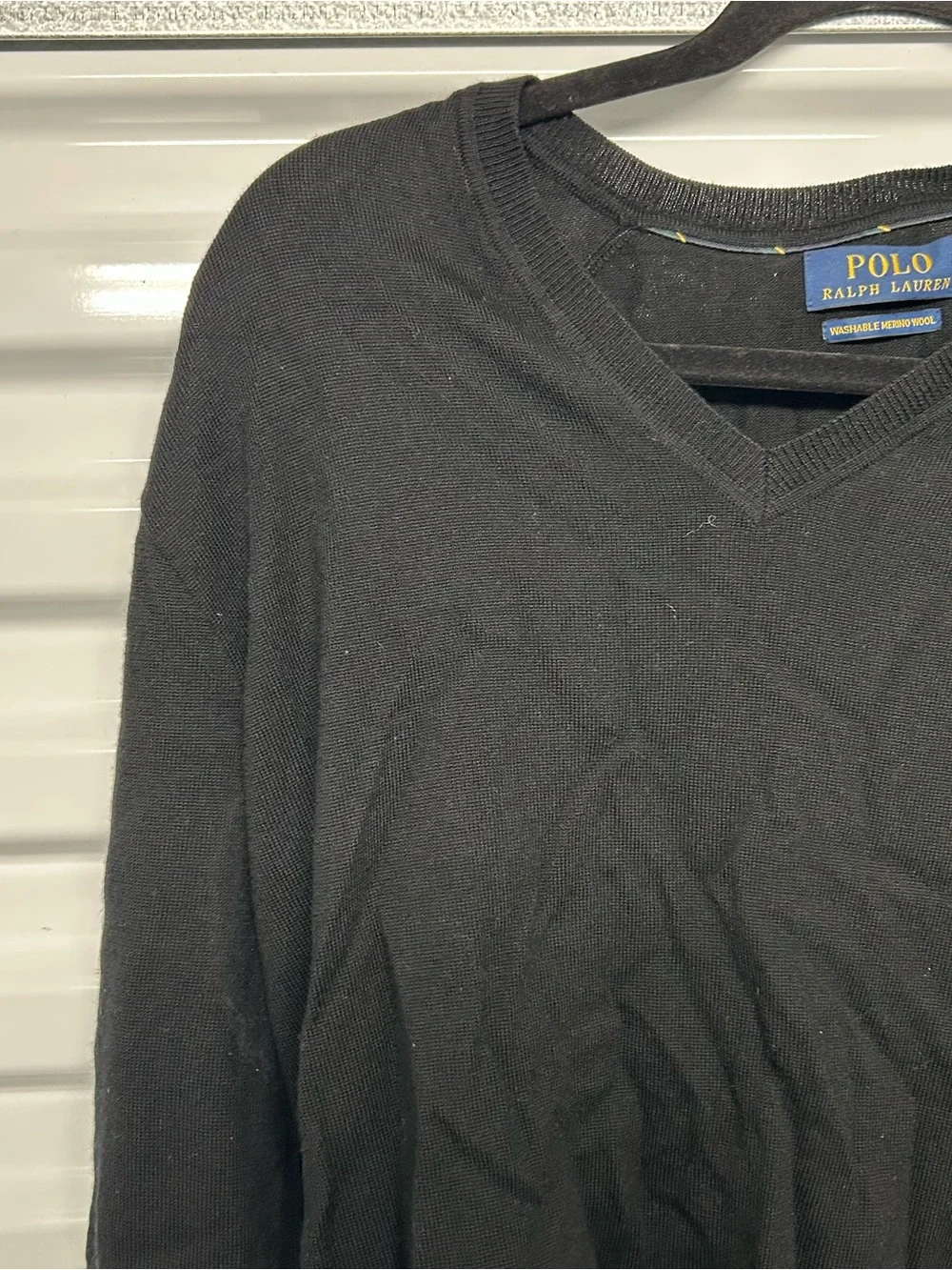 Polo by Ralph Lauren Black V-Neck Pullover Sweater